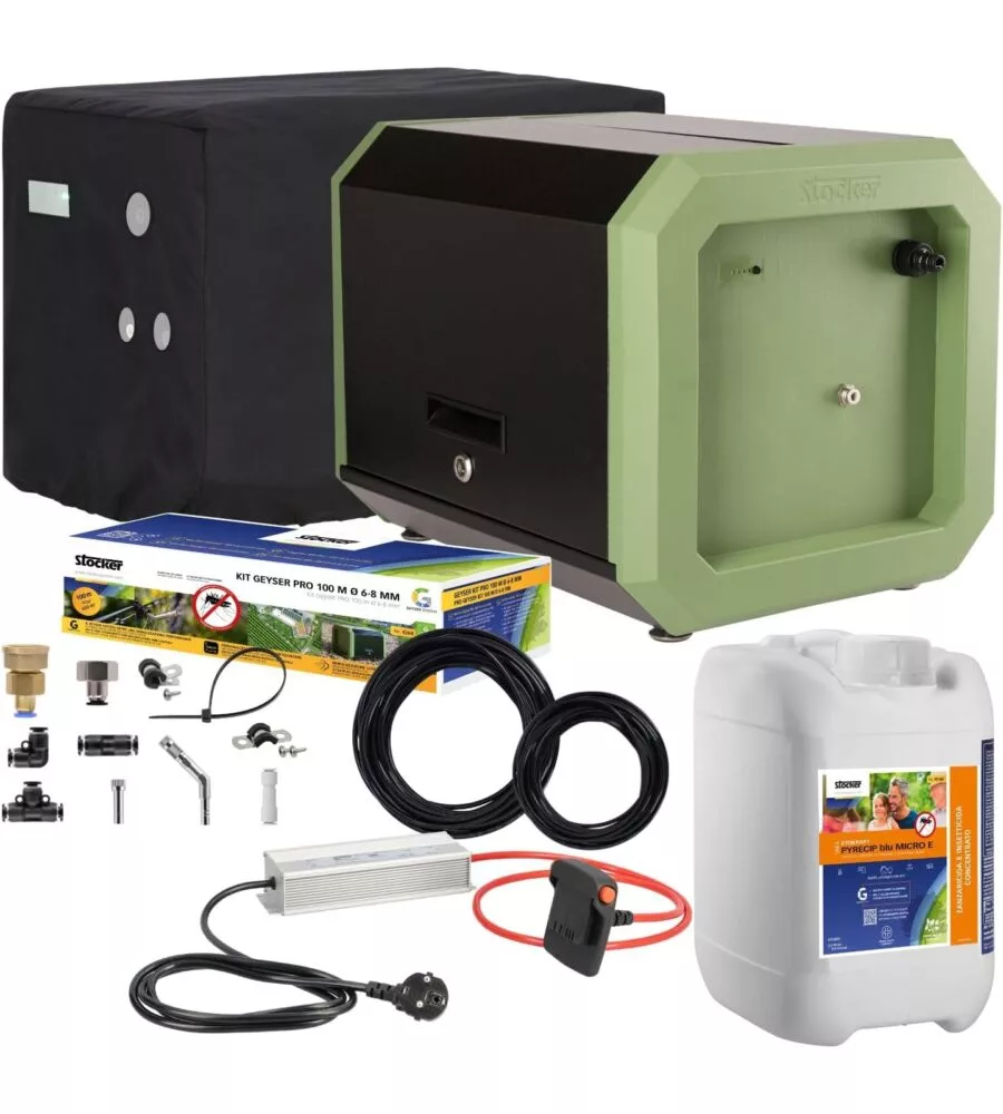 Kit nebulizzatore antizanzare Stocker Geyser "Pro Lite" con repellente "Etokraft" 5lt